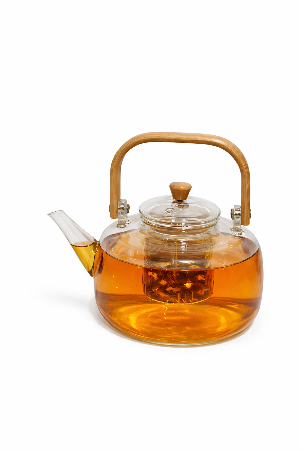 Glass Teapot with Bamboo Handle