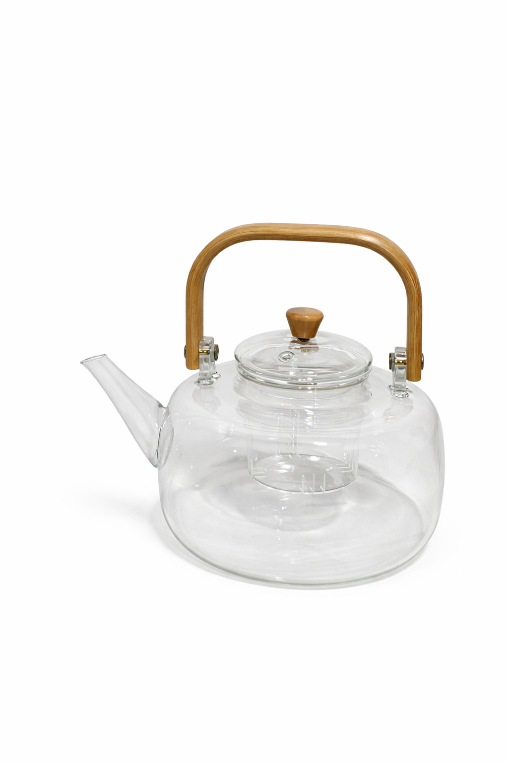 Glass Teapot with Bamboo Handle